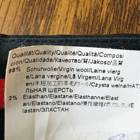 HUGO BOSS Women's Black Dress Pants Virgin Wool Straight Leg Stretch Size 42R - Picture 8 of 12